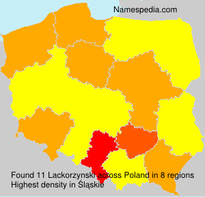 Surname Lackorzynski in Poland Surname Lackorzynski in Poland