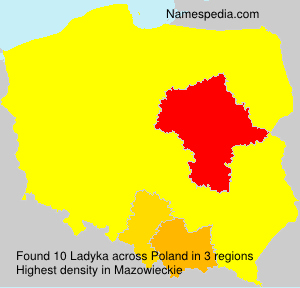 Surname Ladyka in Poland Surname Ladyka in Poland