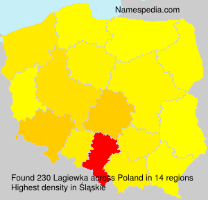Surname Lagiewka in Poland