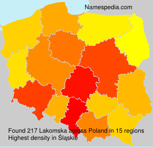 Surname Lakomska in Poland Surname Lakomska in Poland