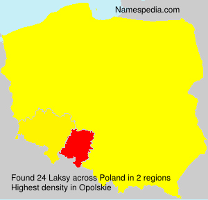 Surname Laksy in Poland Surname Laksy in Poland