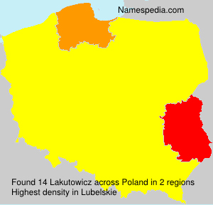 Surname Lakutowicz in Poland Surname Lakutowicz in Poland
