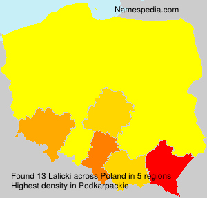 Surname Lalicki in Poland Surname Lalicki in Poland