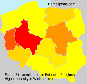 Surname Lamcha in Poland Surname Lamcha in Poland
