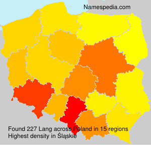 Surname Lang in Poland Surname Lang in Poland