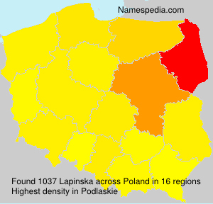 Surname Lapinska in Poland Surname Lapinska in Poland