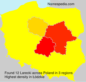 Surname Larecki in Poland Surname Larecki in Poland
