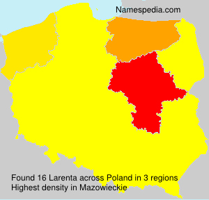 Surname Larenta in Poland Surname Larenta in Poland