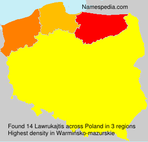 Surname Lawrukajtis in Poland