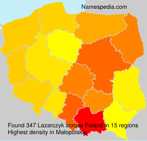 Surname Lazarczyk in Poland Surname Lazarczyk in Poland