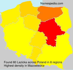 Surname Lazicka in Poland Surname Lazicka in Poland
