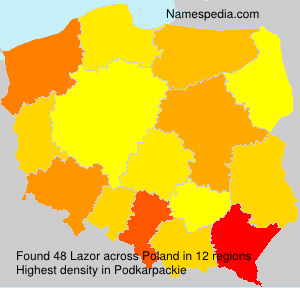 Surname Lazor in Poland