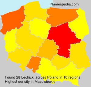 Surname Lechicki in Poland Surname Lechicki in Poland