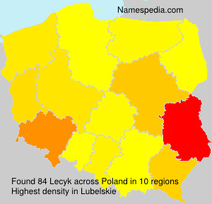 Surname Lecyk in Poland Surname Lecyk in Poland
