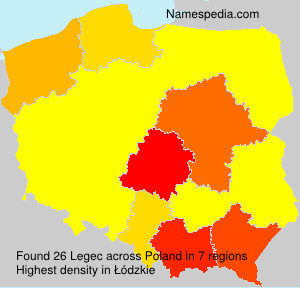 Surname Legec in Poland Surname Legec in Poland