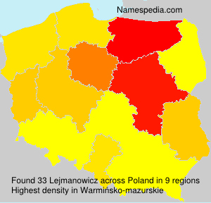 Surname Lejmanowicz in Poland Surname Lejmanowicz in Poland