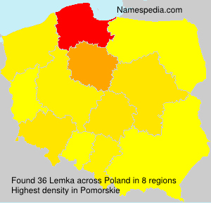 Surname Lemka in Poland Surname Lemka in Poland