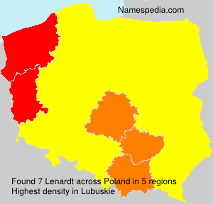 Surname Lenardt in Poland Surname Lenardt in Poland
