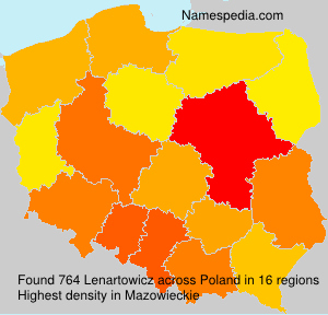 Surname Lenartowicz in Poland Surname Lenartowicz in Poland