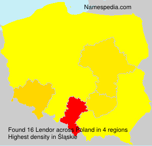 Surname Lendor in Poland Surname Lendor in Poland