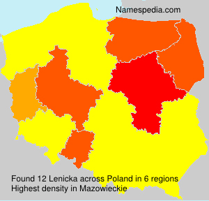 Surname Lenicka in Poland Surname Lenicka in Poland