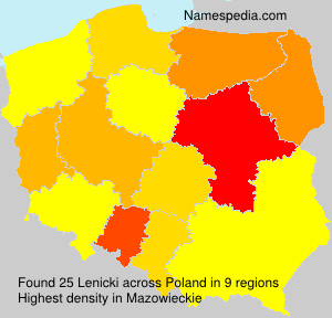 Surname Lenicki in Poland Surname Lenicki in Poland