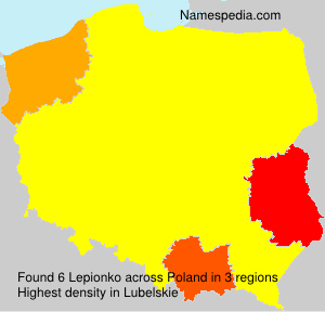 Surname Lepionko in Poland Surname Lepionko in Poland