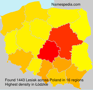 Surname Lesiak in Poland Surname Lesiak in Poland