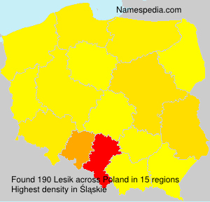 Surname Lesik in Poland Surname Lesik in Poland