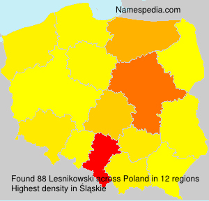 Surname Lesnikowski in Poland Surname Lesnikowski in Poland