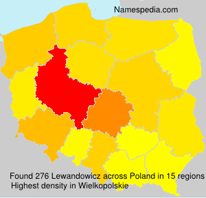 Surname Lewandowicz in Poland Surname Lewandowicz in Poland
