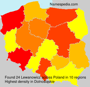 Surname Lewanowicz in Poland Surname Lewanowicz in Poland