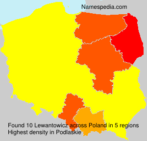 Surname Lewantowicz in Poland Surname Lewantowicz in Poland