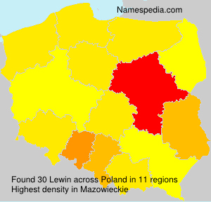 Surname Lewin in Poland Surname Lewin in Poland