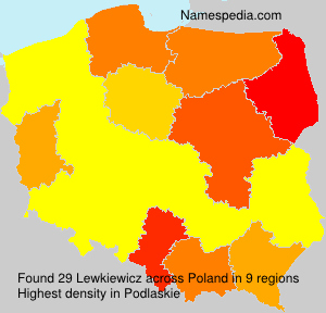 Surname Lewkiewicz in Poland Surname Lewkiewicz in Poland