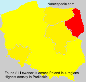 Surname Lewonczuk in Poland Surname Lewonczuk in Poland