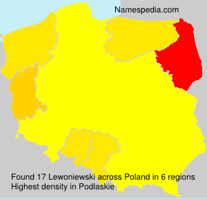 Surname Lewoniewski in Poland Surname Lewoniewski in Poland