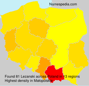 Surname Lezanski in Poland Surname Lezanski in Poland