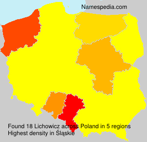 Surname Lichowicz in Poland Surname Lichowicz in Poland