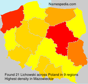 Surname Lichowski in Poland Surname Lichowski in Poland