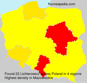 Surname Lichterowicz in Poland Surname Lichterowicz in Poland