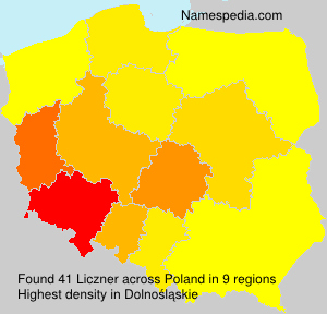 Surname Liczner in Poland Surname Liczner in Poland