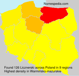 Surname Licznerski in Poland Surname Licznerski in Poland