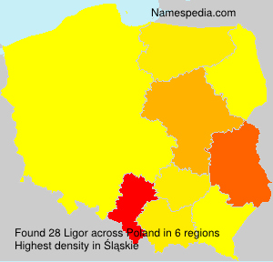 Surname Ligor in Poland Surname Ligor in Poland
