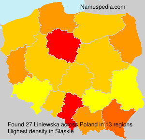 Surname Liniewska in Poland Surname Liniewska in Poland