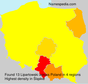 Surname Lipartowski in Poland Surname Lipartowski in Poland