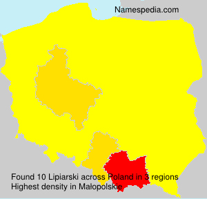 Surname Lipiarski in Poland Surname Lipiarski in Poland