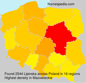 Surname Lipinska in Poland Surname Lipinska in Poland