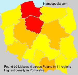 Surname Lipkowski in Poland Surname Lipkowski in Poland