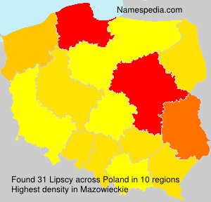 Surname Lipscy in Poland Surname Lipscy in Poland